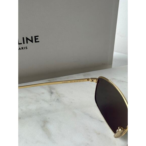 NEW Celine CL40285U Triomphe Crystal Gold Sunglasses - Picture 5 of 5